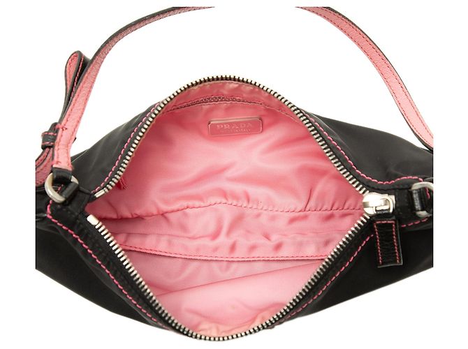 Prada Black Tessuto Bow Shoulder Bag - view 4