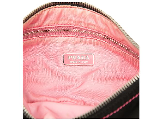 Prada Black Tessuto Bow Shoulder Bag - view 5