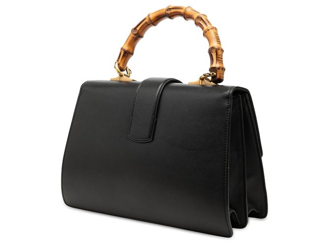 Bolsa Satchel Gucci Dionysus Web em couro de bezerro preto tamanho Medium com bambu - vista 2