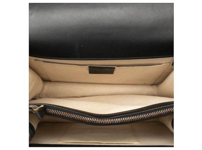 Bolsa Satchel Gucci Dionysus Web em couro de bezerro preto tamanho Medium com bambu - vista 4