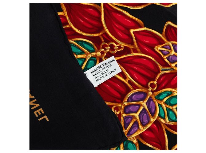 Chanel Seidentuch mit Black Pearl Print Schwarz - Ansicht 5