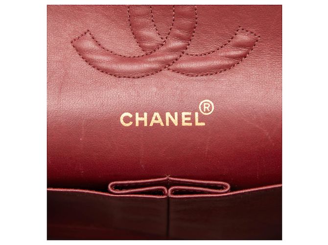Chanel Black Medium Classic Lambskin Double Flap Noir - vue 5