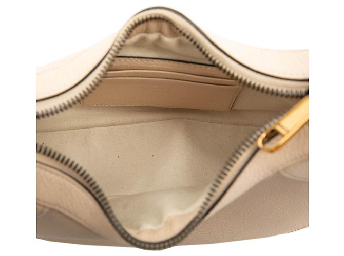 Borsa Satchel Gucci Aphrodite Piccola in Pelle di Capra Marrone Beige - vista 4