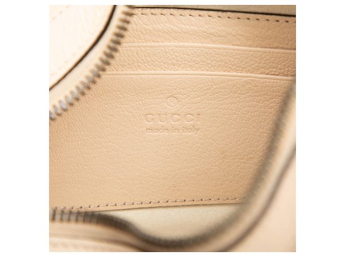 Borsa Satchel Gucci Aphrodite Piccola in Pelle di Capra Marrone Beige - vista 5