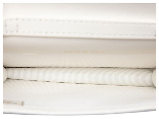 Chanel White Quilted Lambskin 19 Flap Coin Purse With Chain - view 4