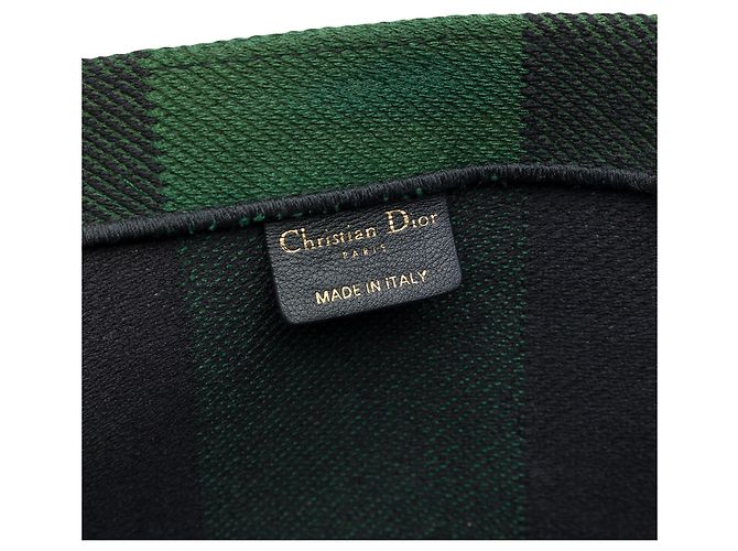 Autre Marque Dior Book Tote Large aus besticktem Canvas-Karo, Grün - Ansicht 5