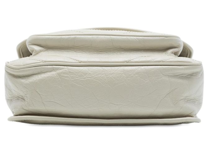 Autre Marque Saint Laurent White Medium Crinkled Calfskin Niki Bianco Crudo - vista 3