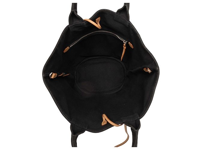 Bolso Tote Prada de lona Canapa con logo negro - vista 4