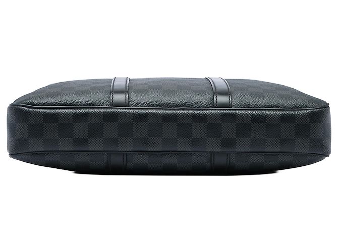 Louis Vuitton Black Damier Graphite Porte Documents Voyage PM Noir - vue 3