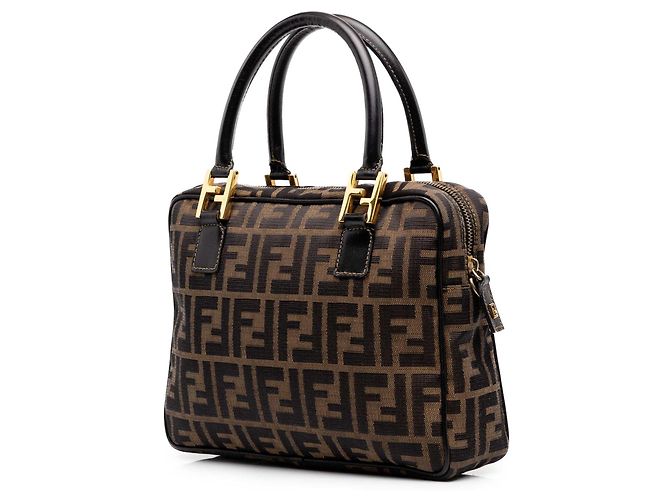 Fendi Satchel-Tasche aus braunem Zucca-Canvas - Ansicht 2