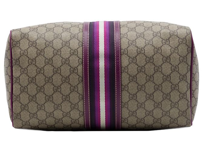 Bolsa Boston Gucci Beige Medium GG Supreme Joy Web Bege - vista 3