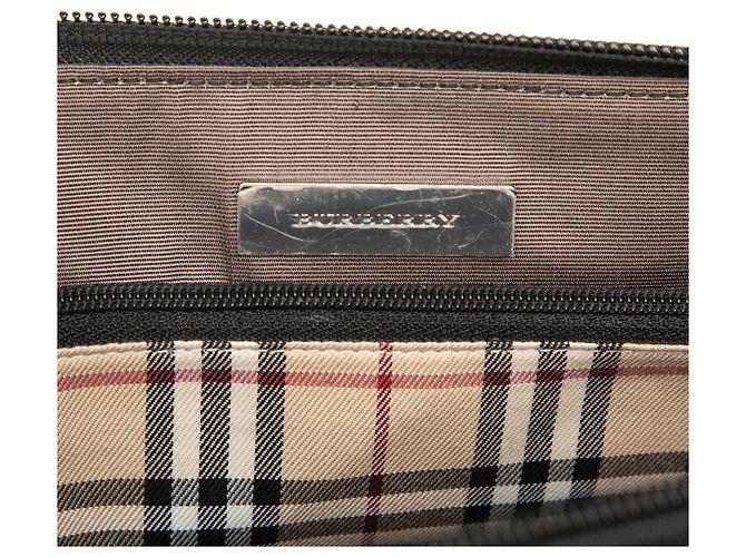 Borsa Burberry in pelle di vitello nera Nero - vista 5