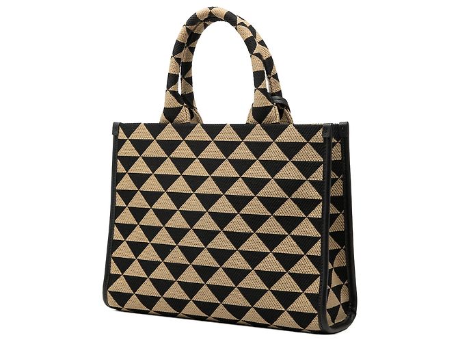 Prada Bolso Satchel Small Canvas Symbole Triangolo Negro - vista 2