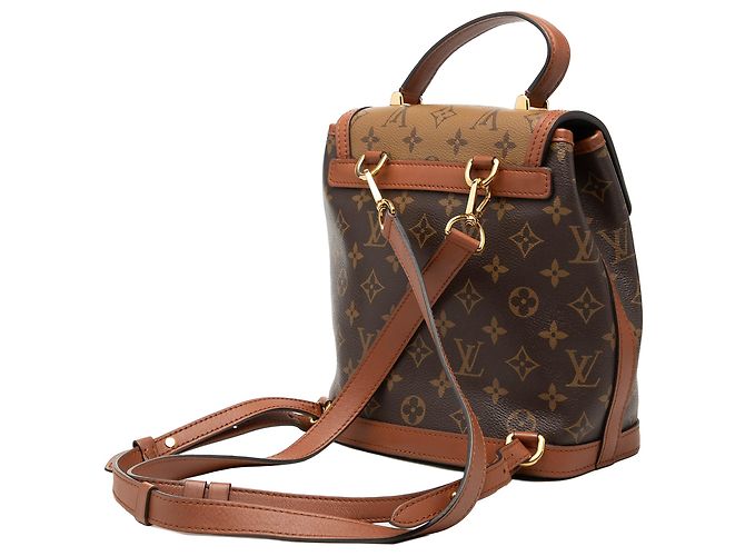 Mochila Louis Vuitton Brown Monogram Reverse Dauphine PM Castaño - vista 2