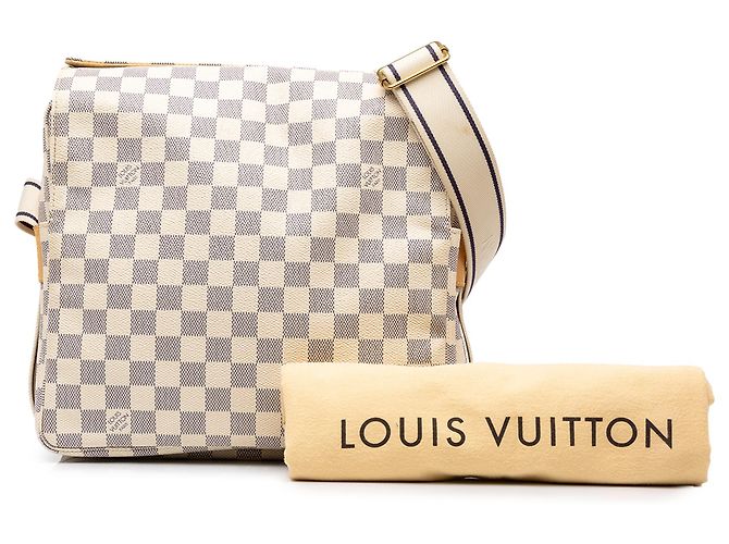 Louis Vuitton White Damier Azur Naviglio Bianco - vista 7