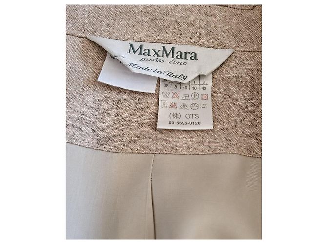 Max Mara – Chaqueta blazer de lino beige – IT 40 / S – Made in Italy - vista 2