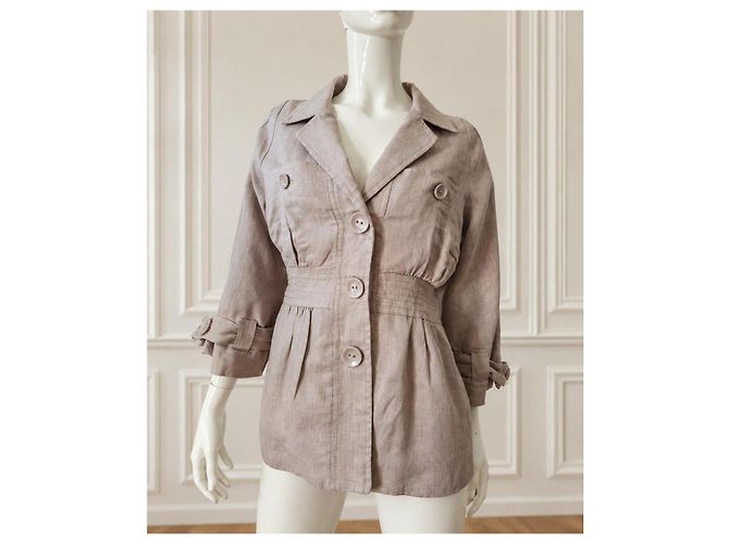 Max Mara – Chaqueta blazer de lino beige – IT 40 / S – Made in Italy - vista 3