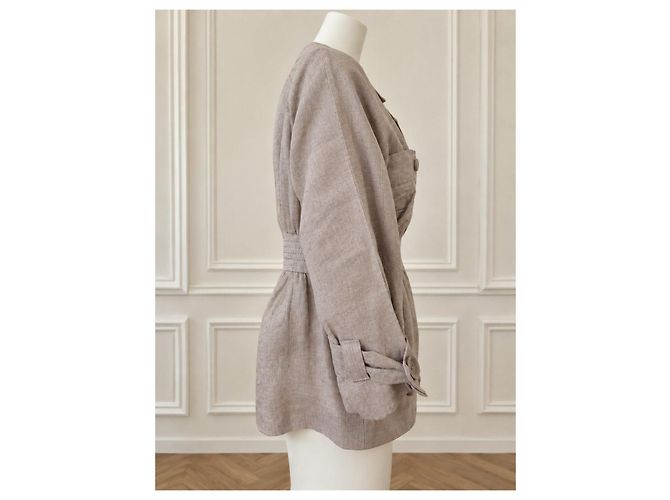 Max Mara – Chaqueta blazer de lino beige – IT 40 / S – Made in Italy - vista 7