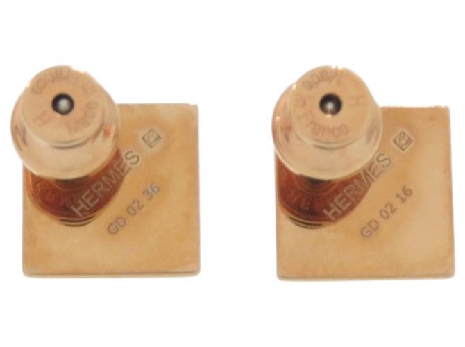 Hermès Pendientes Hermes Medor Metal Marron Glacé - vista 3