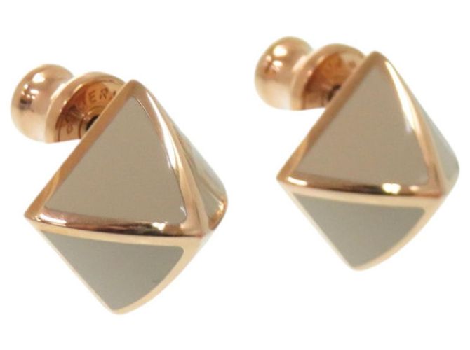 Hermès Pendientes Hermes Medor Metal Marron Glacé - vista 4