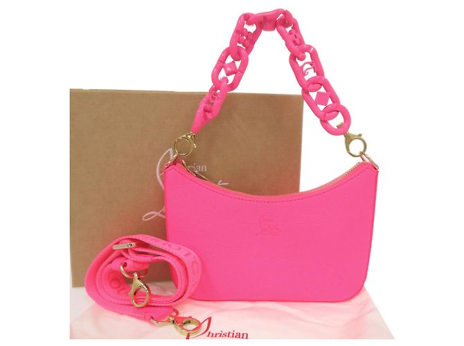 Borsa a tracolla mini in pelle con catena Rubila Christian Louboutin Rosa - vista 2