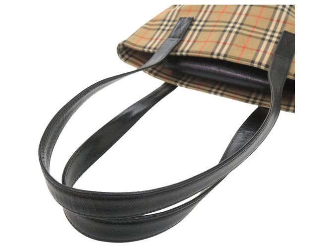 Bolso Tote Burberry Nova Check Shadow Horse Negro Beige - vista 6