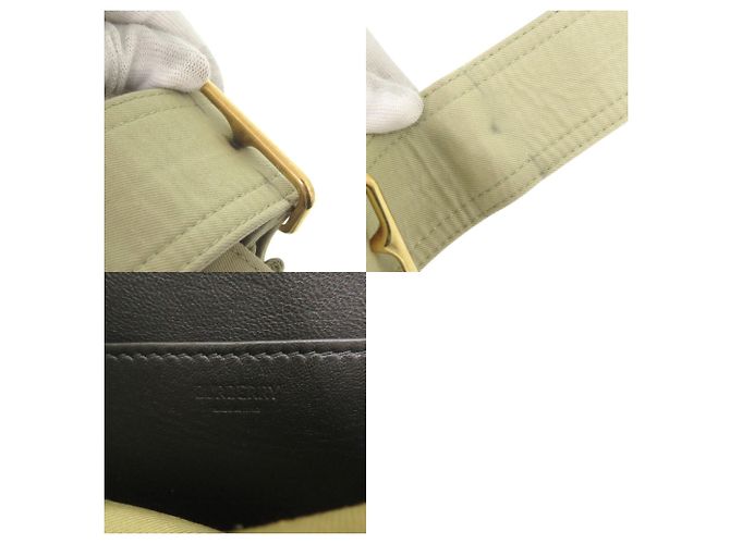 Burberry Hunter Trench Canvas Schultertasche Khaki - Ansicht 9