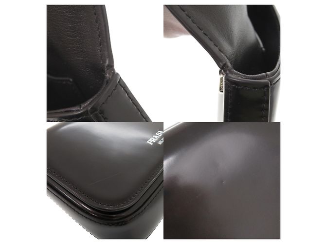 Borsa a tracolla Prada in pelle nera Nero - vista 10