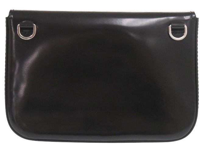 Borsa a tracolla Prada in pelle nera Nero - vista 3