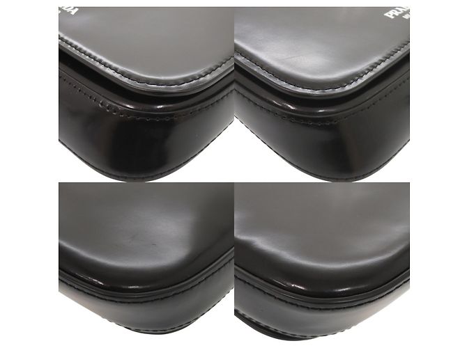 Borsa a tracolla Prada in pelle nera Nero - vista 5