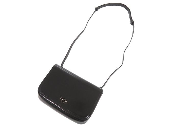 Borsa a tracolla Prada in pelle nera Nero - vista 6