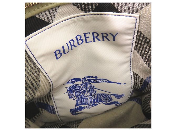 Borsa a tracolla Burberry Mini Trench Tote in tela Cachi - vista 8