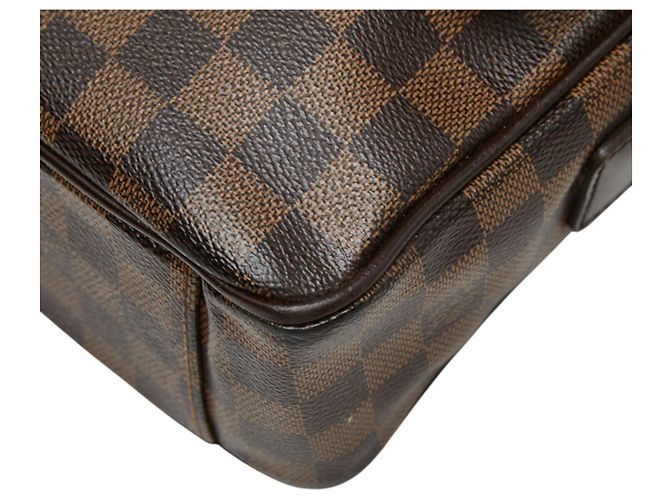 Borsa a tracolla Louis Vuitton Damier Shelton MM Marrone - vista 4