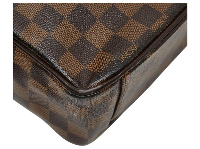 Borsa a tracolla Louis Vuitton Damier Shelton MM Marrone - vista 7