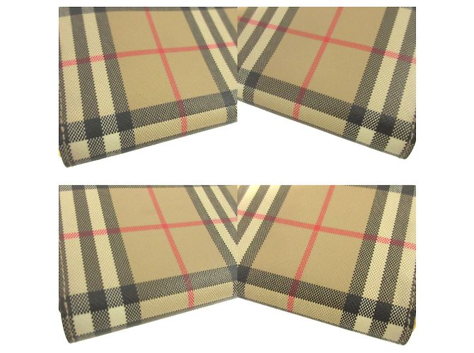 Cartera larga Burberry Check Beige con cremallera redondeada - vista 6