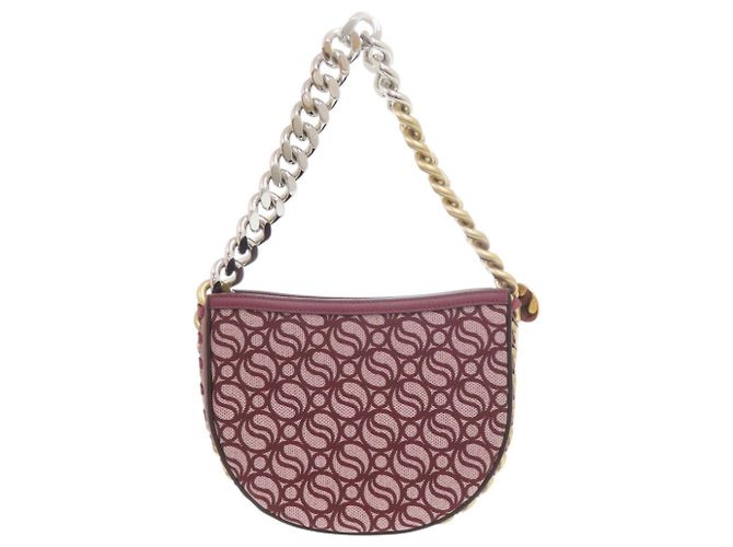 Stella Mc Cartney Stella McCartney Bolso de Hombro con Solapa Medium Burdeos - vista 3