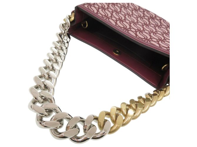 Stella Mc Cartney Stella McCartney Bolso de Hombro con Solapa Medium Burdeos - vista 8