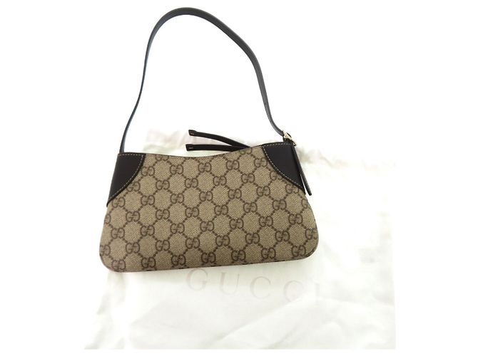 Bolso de hombro Gucci GG Emblem Negro Beige - vista 2