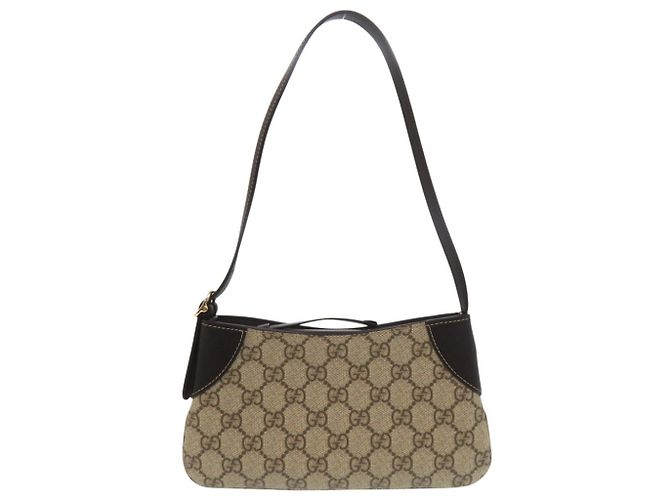 Bolso de hombro Gucci GG Emblem Negro Beige - vista 3