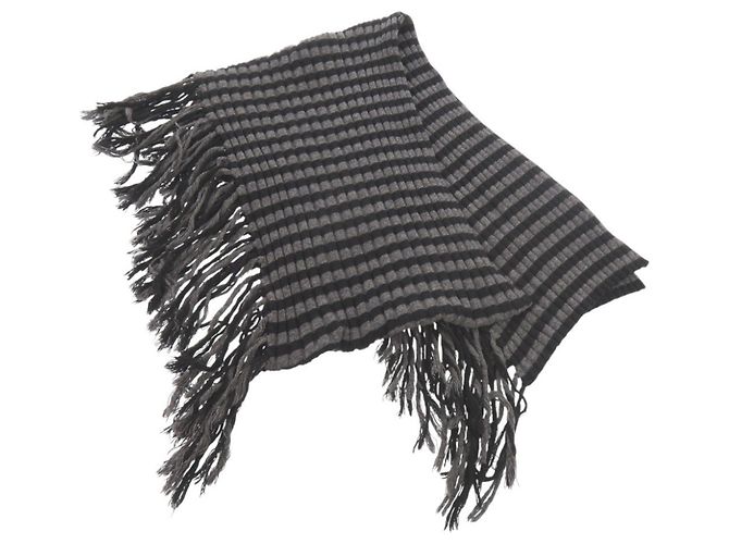 Gucci Wollenschal in Schwarz und Grau Braun - Ansicht 2