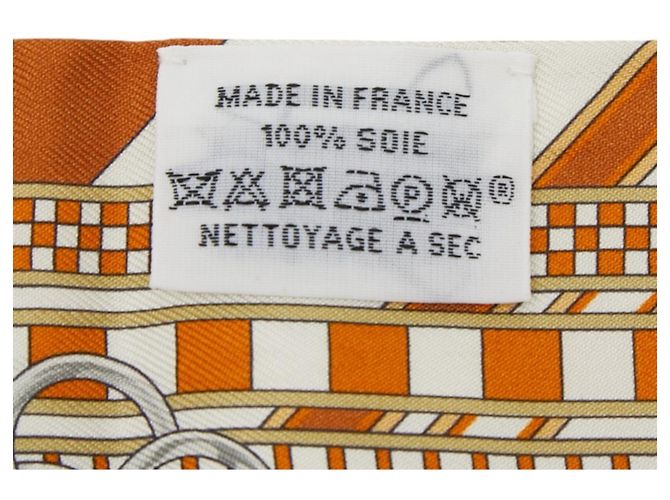 Hermès Foulard Hermes Twilly BRIDES ET GRIS Multicolore Beige - vista 4