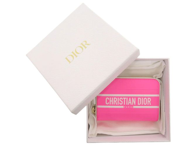 Tarjetero de piel rosa Christian Dior - vista 2