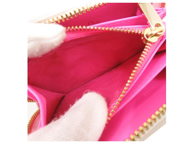 Tarjetero de piel rosa Christian Dior - vista 6
