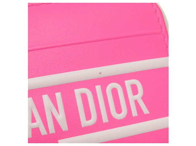Tarjetero de piel rosa Christian Dior - vista 7