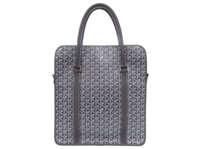 Sac cabas Goyard en toile enduite grise Marron - vue 2