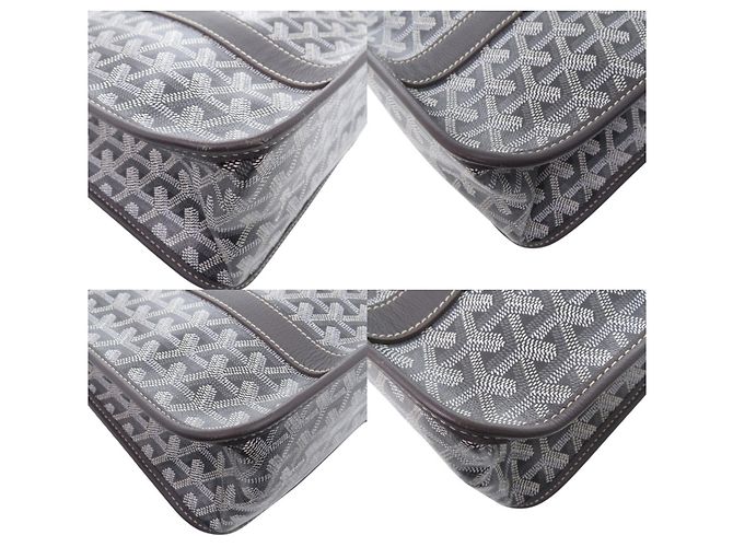 Sac cabas Goyard en toile enduite grise Marron - vue 3