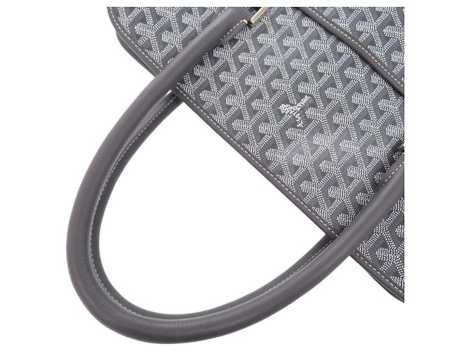 Sac cabas Goyard en toile enduite grise Marron - vue 5