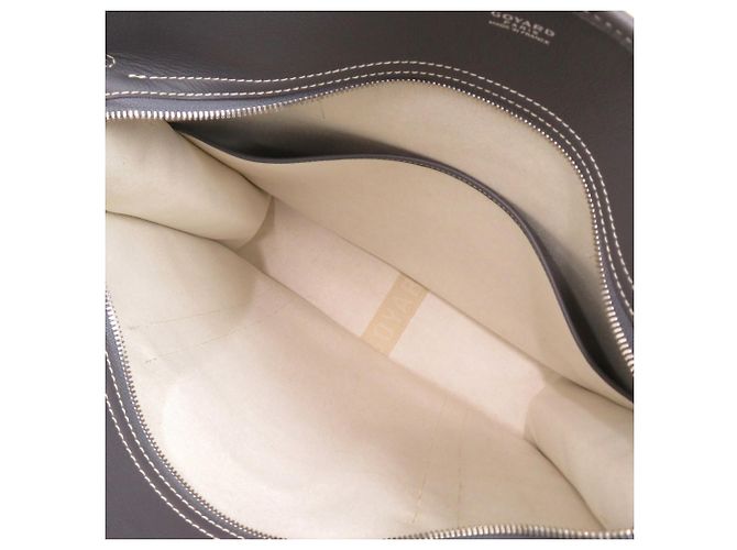Sac cabas Goyard en toile enduite grise Marron - vue 6