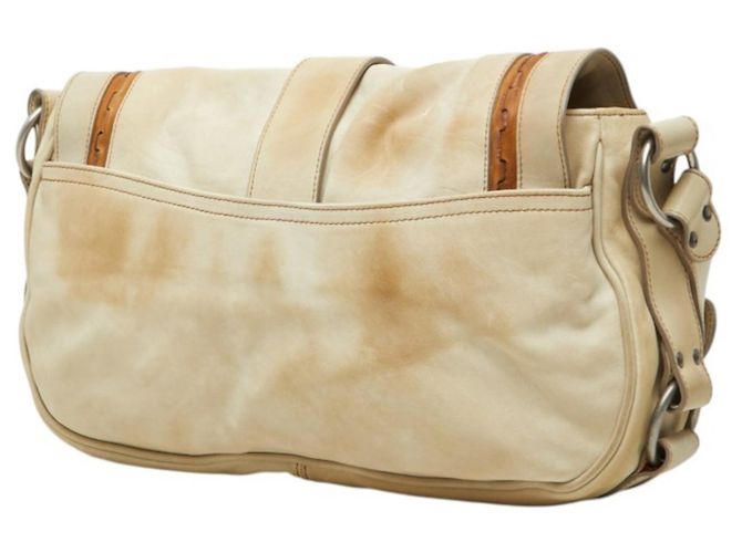 Christian Dior Dior Gaucho Saddle Schultertasche Beige - Ansicht 2