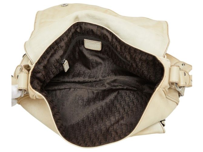 Christian Dior Dior Gaucho Saddle Schultertasche Beige - Ansicht 9